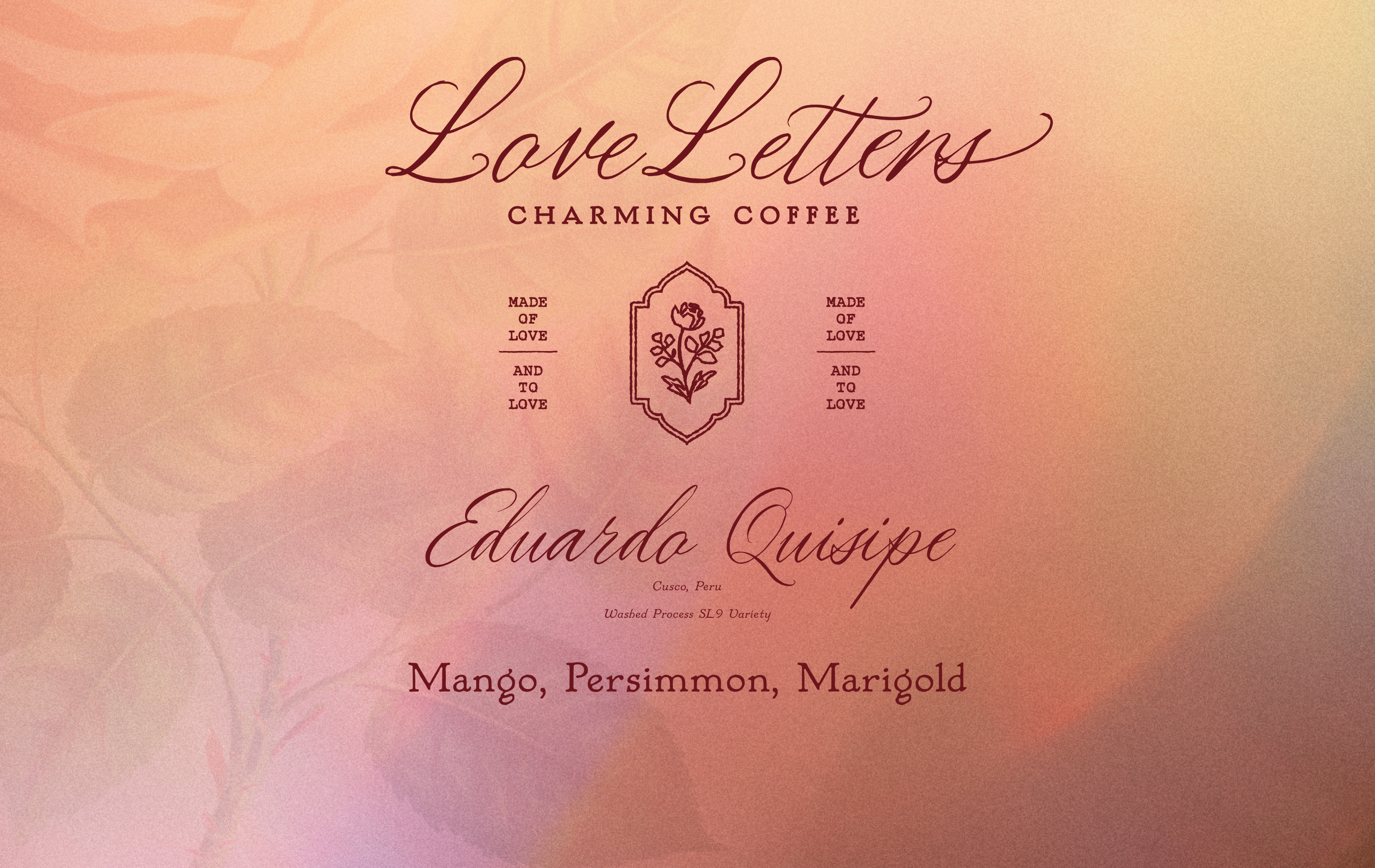 Eduardo Quisipe, Peru Washed Process SL9 - 120g